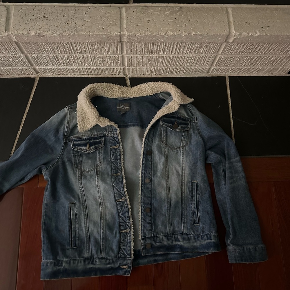Urban Republic Blue Denim Jacket with Sherpa Lining